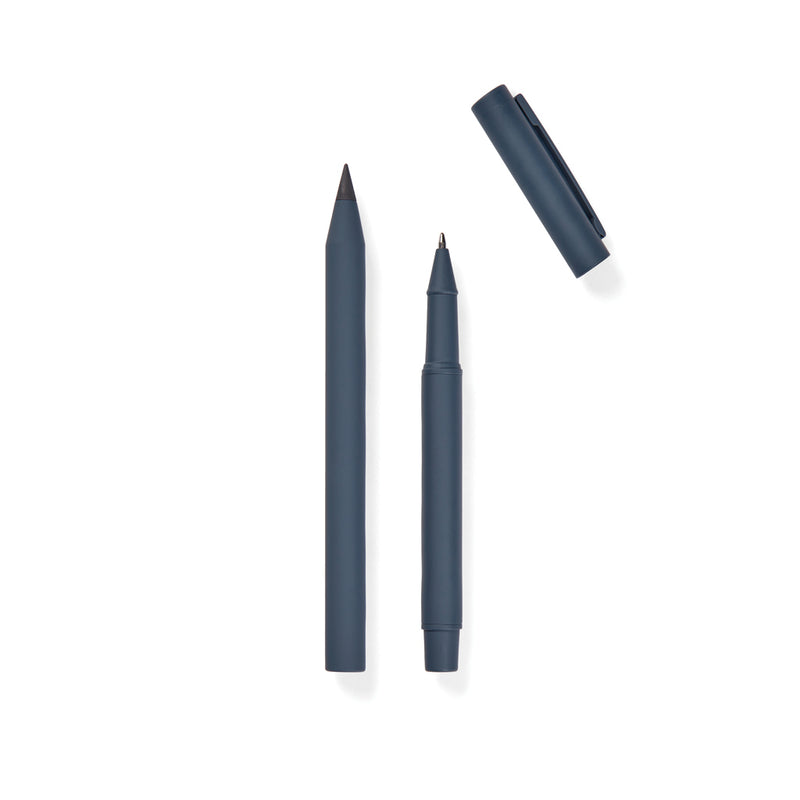 Load image into Gallery viewer, Vinga Baltimore RCS pen set with sleek black and silver writing instruments, featuring smooth ink flow and elegant design.