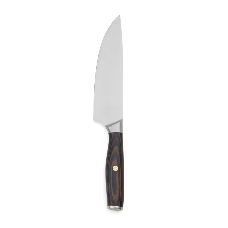 Load image into Gallery viewer, Vinga Tara steel chef's knife with a wooden handle, showing the full length and blade details on a plain background.
