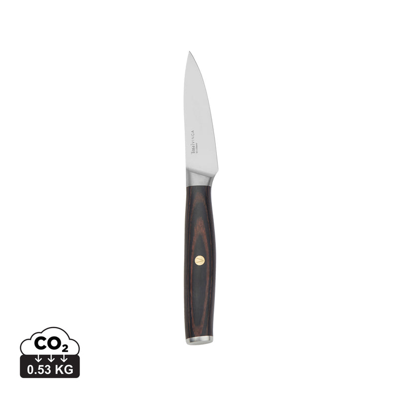 Load image into Gallery viewer, Vinga Tara paring knife with stainless steel blade and ergonomic handle, ideal for precise kitchen prep and peeling tasks.