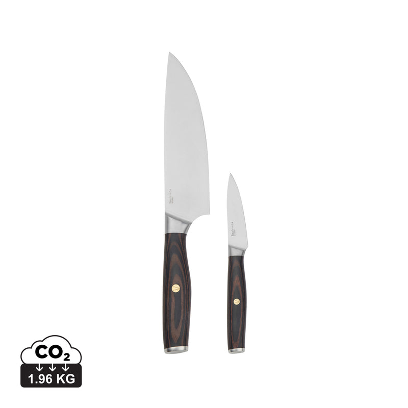 Load image into Gallery viewer, Tara steel chef's set - Custom Wood Designs