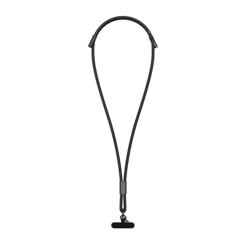 Load image into Gallery viewer, Vinga Baltimore RCS phone cord with charging cable for phones and tablets, black and durable design, close-up view