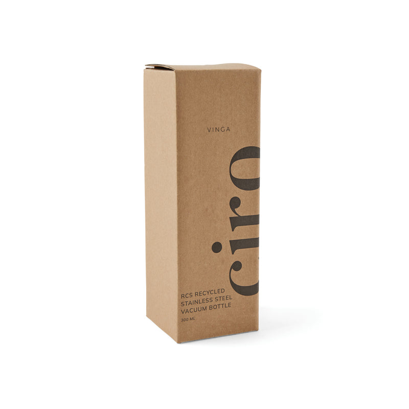 Load image into Gallery viewer, Vinga Ciro RCS recycled vacuum bottle 300ml in stainless steel with a sleek design, ideal for keeping beverages hot or cold.