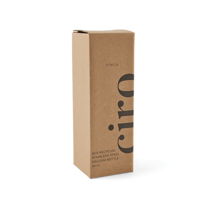 Load image into Gallery viewer, Vinga Ciro RCS recycled vacuum bottle 300ml in stainless steel, insulated drinkware with a sleek design and secure lid.