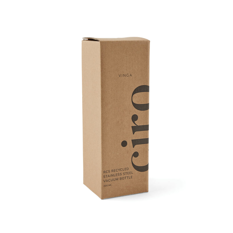 Load image into Gallery viewer, Vinga Ciro RCS recycled vacuum bottle 300ml in stainless steel, with a sleek, insulated design for hot and cold beverages.