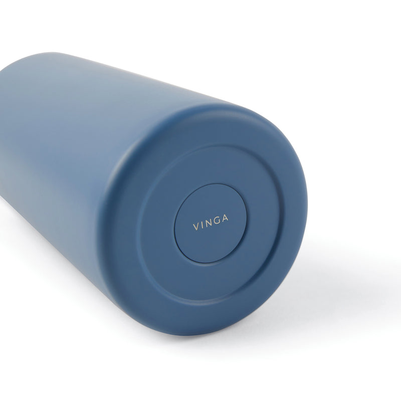 Load image into Gallery viewer, Vinga Ciro RCS recycled vacuum bottle 300ml in stainless steel with a sleek design for hot and cold drinks.
