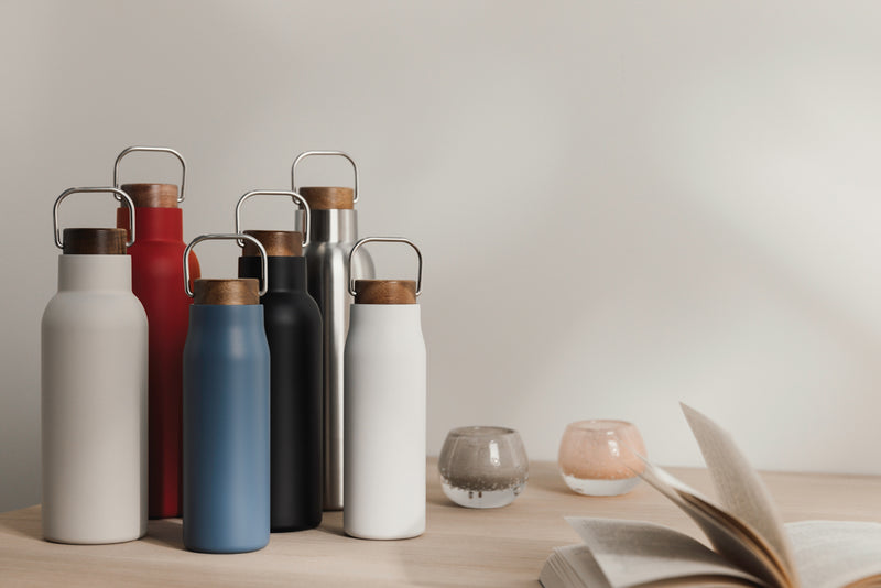 Load image into Gallery viewer, Vinga Ciro RCS recycled 300ml vacuum bottle in stainless steel with sleek design for hot and cold drinks.