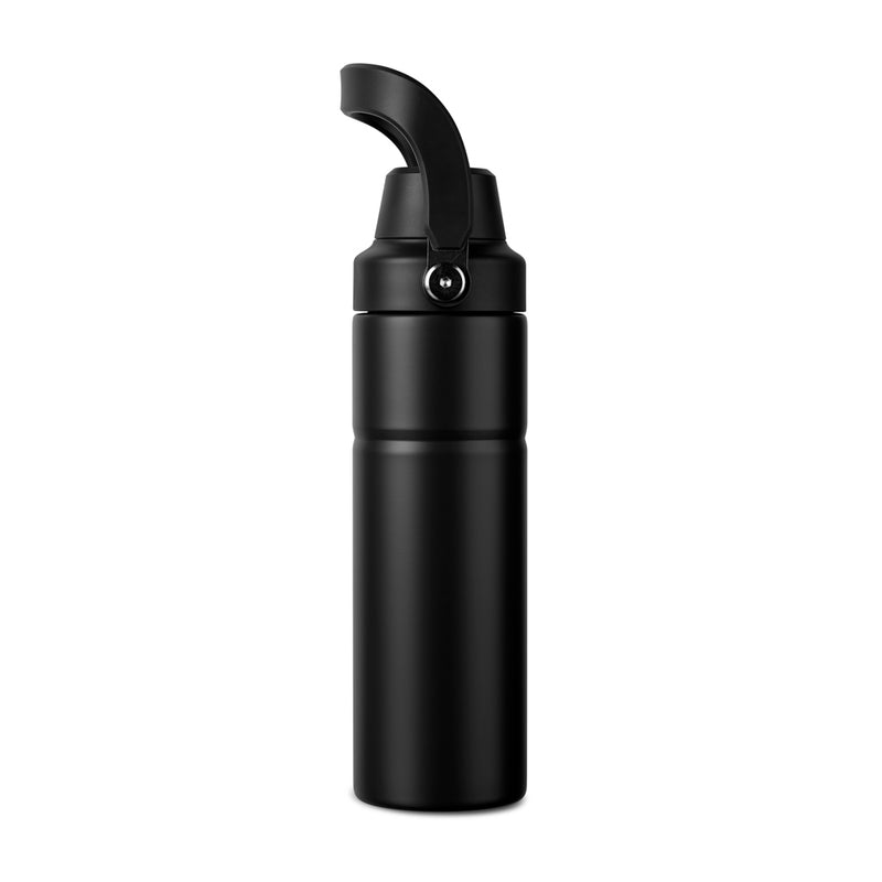 Load image into Gallery viewer, Vinga Baltimore Trek RCS recycled stainless steel 600ml water bottle with black cap, eco-friendly drinkware for hydration.