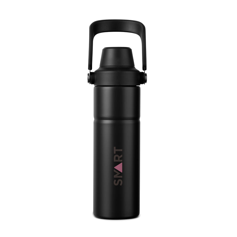 Load image into Gallery viewer, Vinga Baltimore Trek RCS recycled stainless steel 600ml water bottle with black cap, eco-friendly drinkware for hydration.