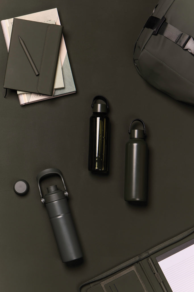 Load image into Gallery viewer, Vinga Baltimore Trek RCS recycled stainless steel 600ml water bottle, eco-friendly drinkware with a sleek design.