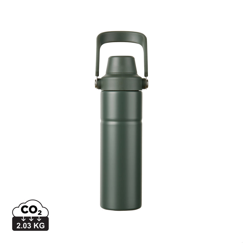 Load image into Gallery viewer, Vinga Baltimore Trek RCS recycled stainless steel 600ml water bottle, eco-friendly drinkware with sleek design and leak-proof lid.