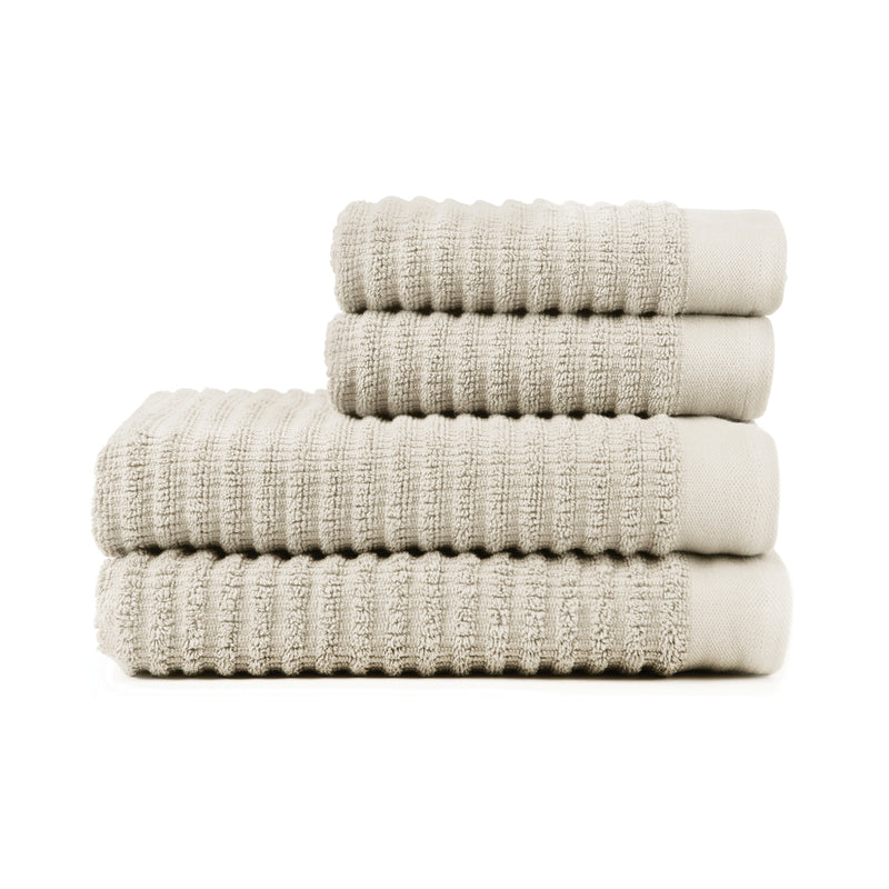 Load image into Gallery viewer, Vinga Landro 4-piece towel set featuring soft, absorbent bath towels with a modern design for home and living use.