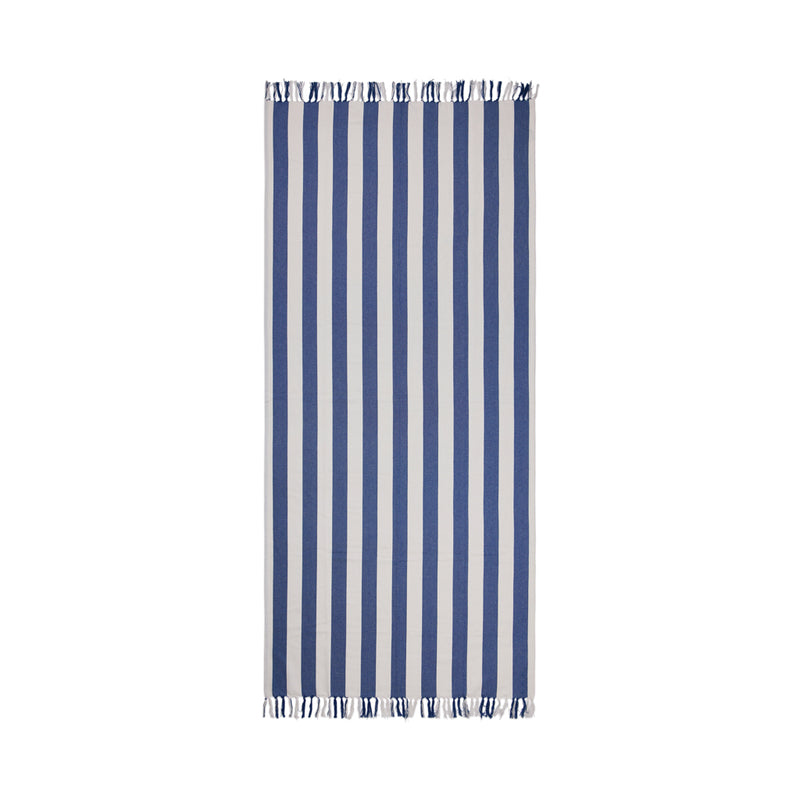 Load image into Gallery viewer, Vinga Ornos GRS recycled cotton hammam towel, soft and textured in neutral tones, ideal for home and outdoor use.