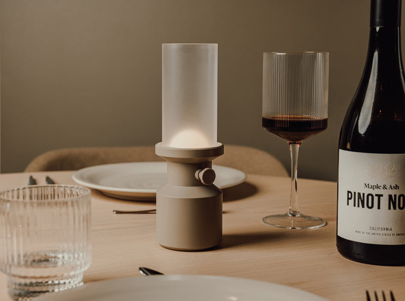 Load image into Gallery viewer, Vinga Niori RCS table lamp in black with adjustable arm, designed for tools and torches, providing focused lighting.