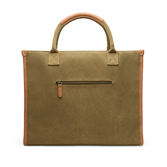 Bosler RCS recycled canvas office tote - Custom Wood Designs