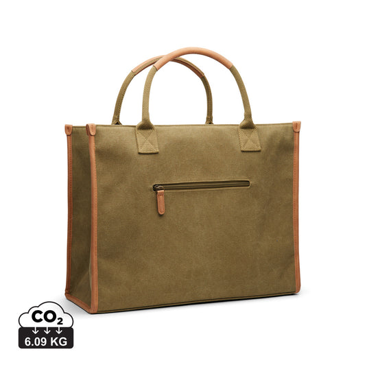 Bosler RCS recycled canvas office tote - Custom Wood Designs