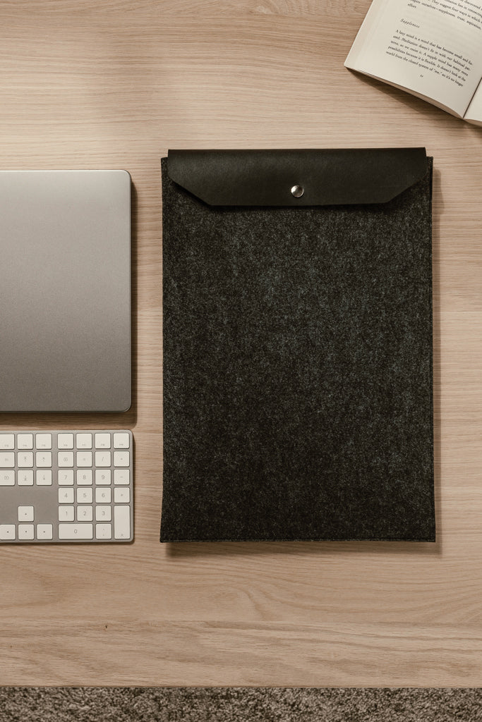 Load image into Gallery viewer, Albo GRS recycled felt 17" laptop sleeve - Custom Wood Designs