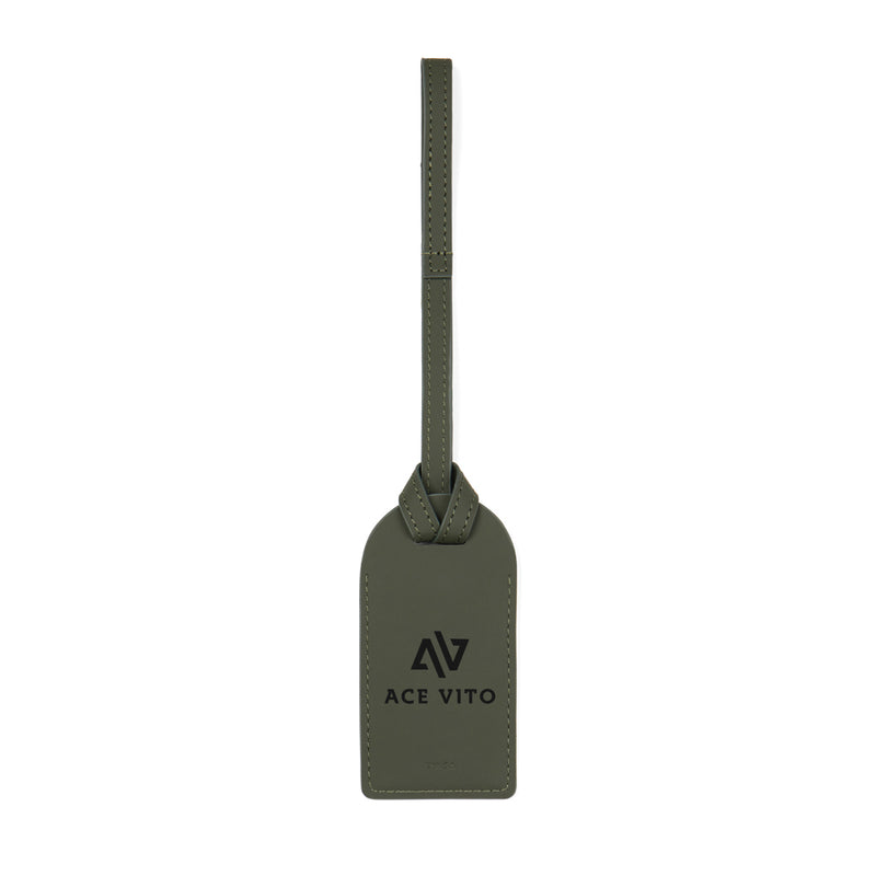 Load image into Gallery viewer, Vinga Baltimor RCS recycled polyester luggage tag for travel, featuring a sleek design and secure strap attachment.