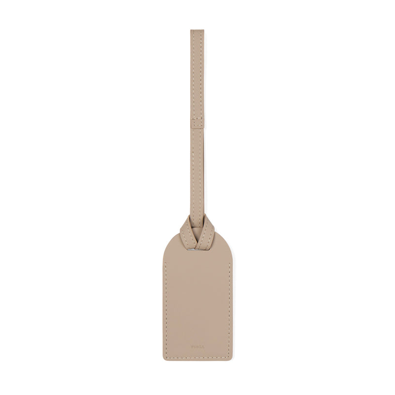 Load image into Gallery viewer, Vinga Baltimor RCS recycled polyester luggage tag attached to a suitcase for travel and identification.