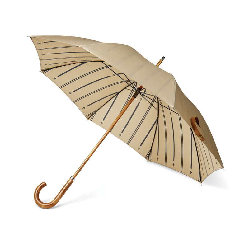Load image into Gallery viewer, Vinga recycled pet 23-inch umbrella open, showcasing its eco-friendly design and vibrant pattern for rainy weather protection.