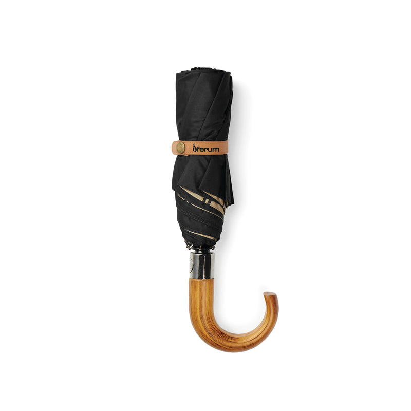 Load image into Gallery viewer, Vinga recycled pet 21-inch foldable umbrella opened, showcasing green fabric and compact design for portable rain protection.