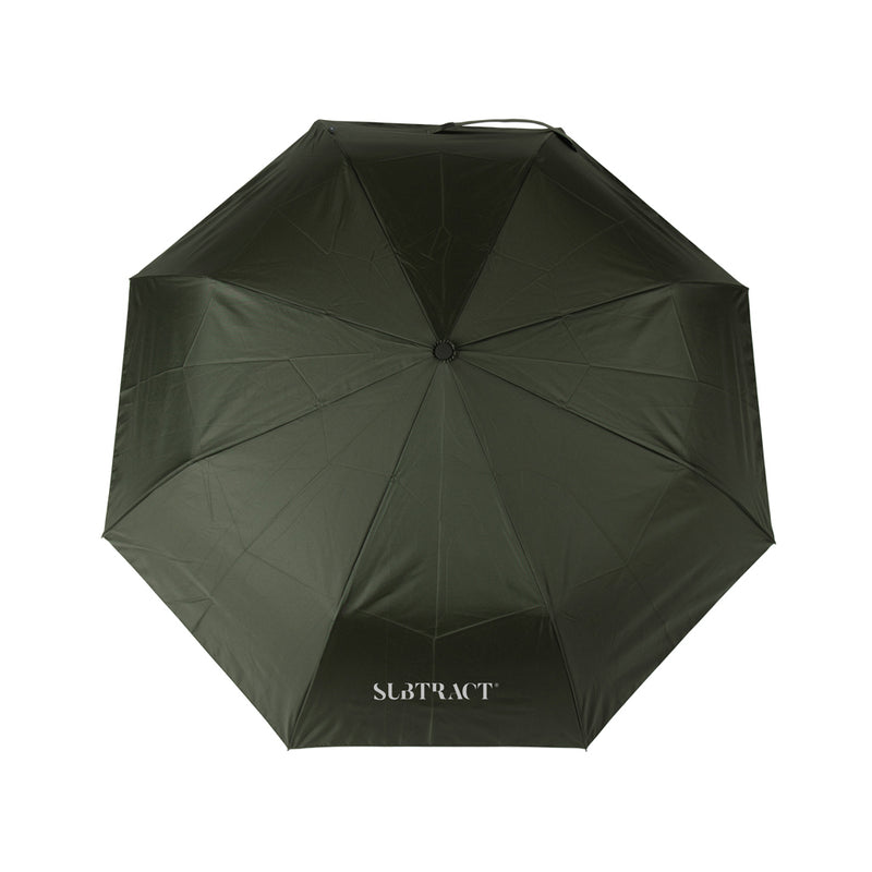 Load image into Gallery viewer, Vinga Baltimore AWARE™ RPET 21-inch umbrella open with green canopy and sturdy handle, eco-friendly rain protection.