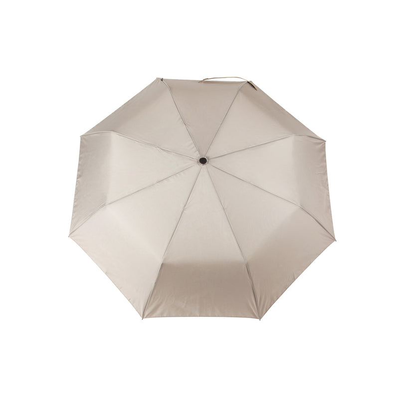 Load image into Gallery viewer, Vinga Baltimore AWARE™ RPET 21-inch umbrella open with navy canopy and curved handle, showcasing eco-friendly design.