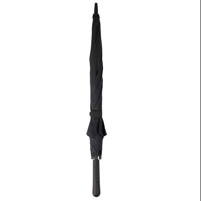 Load image into Gallery viewer, Vinga Baltimore AWARE™ RPET 23-inch umbrella open, featuring a green canopy with a Vinga logo and sturdy metal frame.