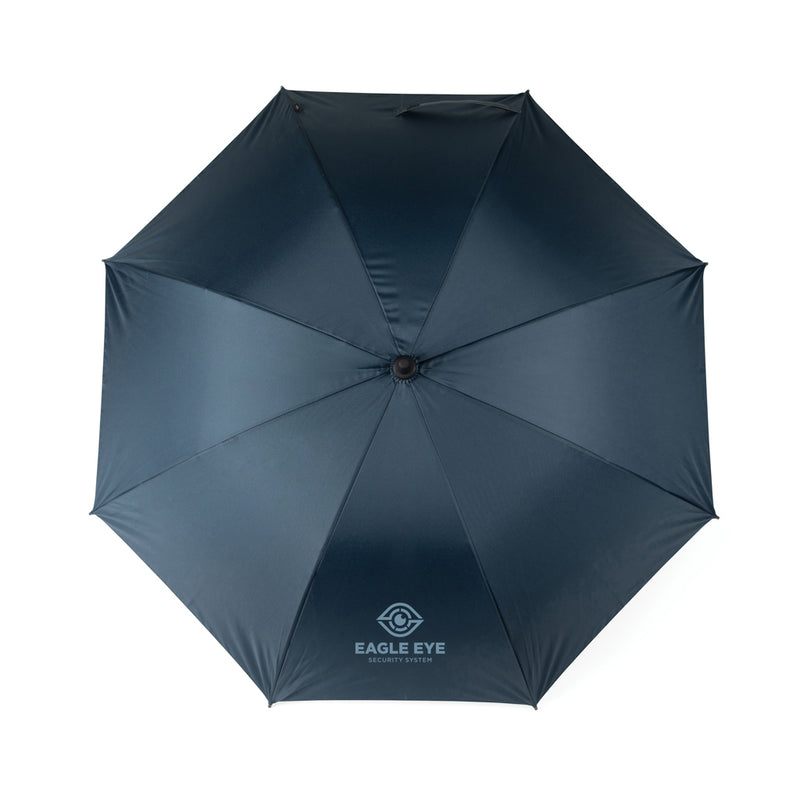 Load image into Gallery viewer, Vinga Baltimore AWARE™ RPET 23-inch umbrella with green canopy and curved handle, designed for rain protection.