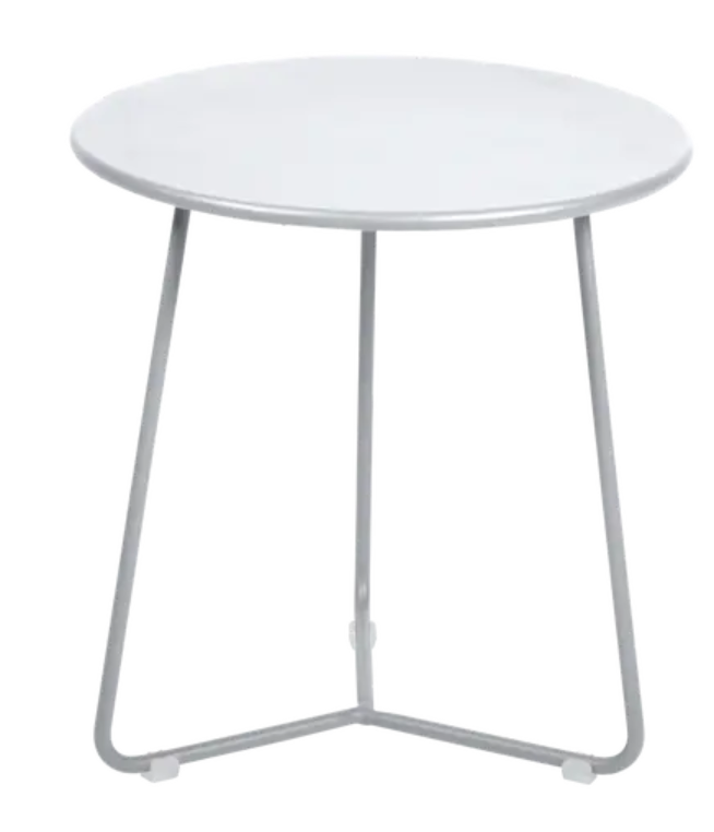 Load image into Gallery viewer, White Fermob small cocotte occasional table with a 34cm diameter, modern design, suitable for living or outdoor spaces.