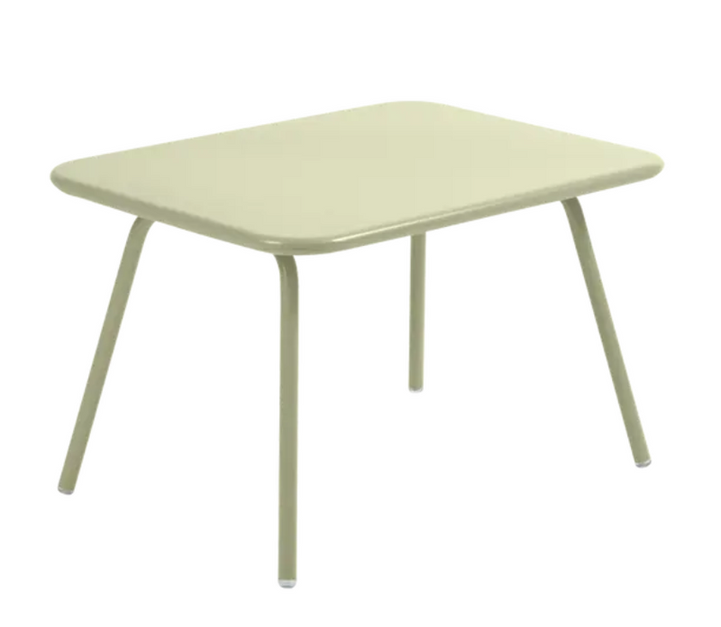 Load image into Gallery viewer, Willow green Fermob Luxembourg kids' table with rounded edges, suitable for children’s play and dining areas.