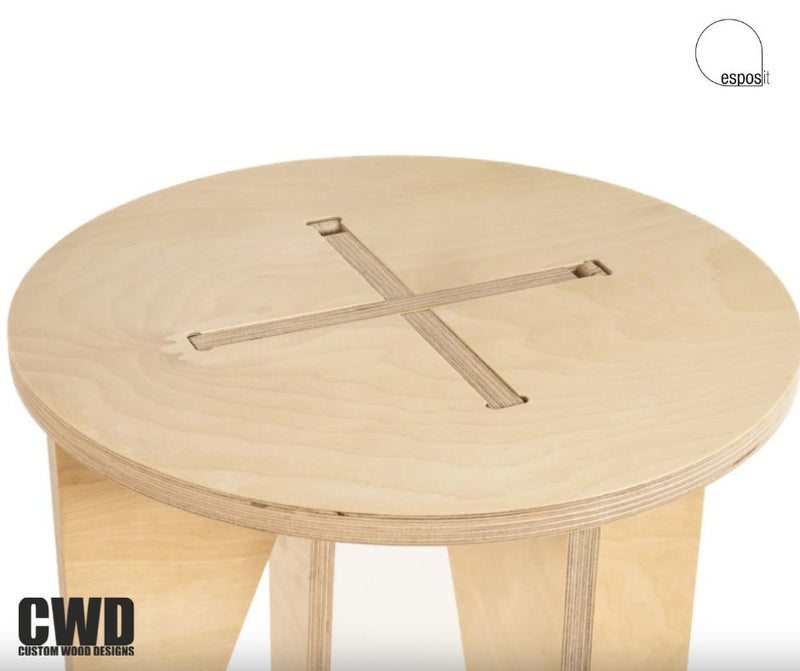 Load image into Gallery viewer, XOX Stool - Custom Wood Designs