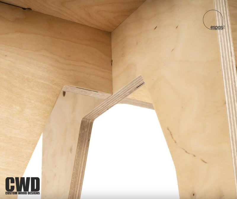 Load image into Gallery viewer, XOX Stool - Custom Wood Designs