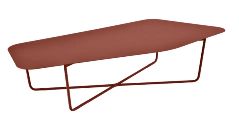 Load image into Gallery viewer, Fermob Ultrasofa low metal table measuring 162 x 74 cm, outdoor furniture with sleek, modern design and durable finish.