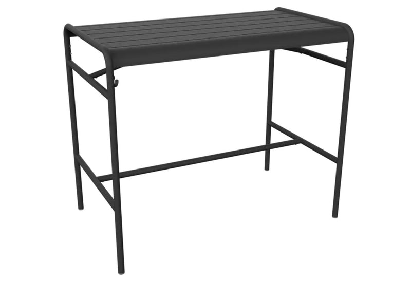 Load image into Gallery viewer, Fermob Luxembourg high metal table in antracite color, 126 x 73 cm, with a sleek, modern design and sturdy metal construction.