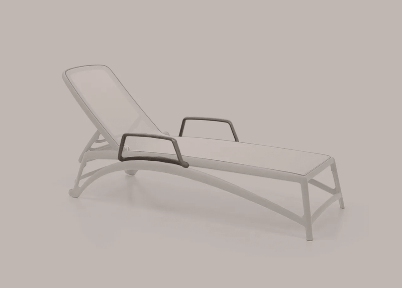 Load image into Gallery viewer, Atlantico Armrest Bracciolo Atlantico for Nardi Sun Lounger - Custom Wood DesignsNardi Atlantico armrest for Nardi sun lounger, stylish and comfortable outdoor furniture accessory with curved design.Sunlounger24575215921111