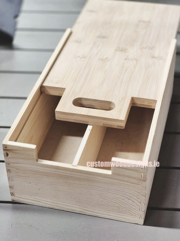 Load image into Gallery viewer, 2 in 1 Wooden Wine gift box and cheese board-Bottle box