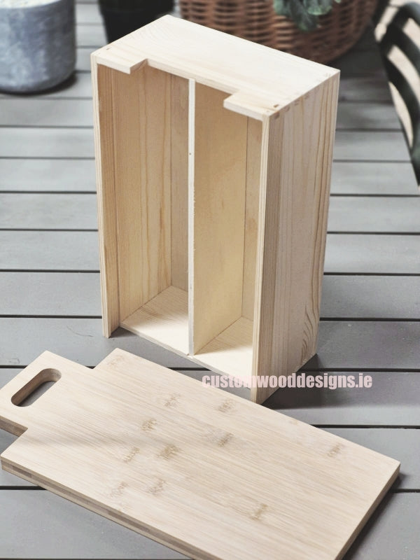 Load image into Gallery viewer, 2 in 1 Wooden Wine gift box and cheese board-Bottle box