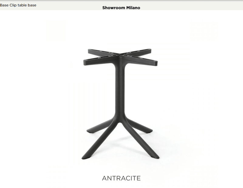 Load image into Gallery viewer, Base Clip Table Base - Custom Wood DesignsAntracite Nardi Base Clip for table, sturdy black metal table base with a clip design, suitable for restaurant tables.Base for Table24575204284535Antracite