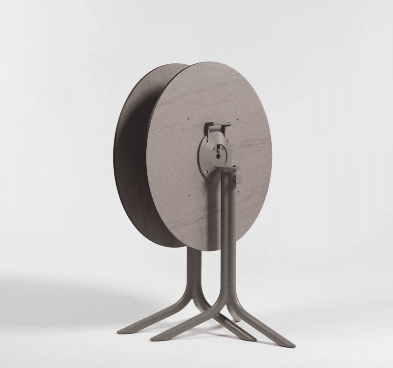 Load image into Gallery viewer, Base Flute Folding Table Base - Custom Wood DesignsNardi Base Flute folding table leg set up for restaurant and hotel seaside tables, durable metal construction with a sleek finish.Nardi Base Table Leg24575210311543TortoraNo Treatment