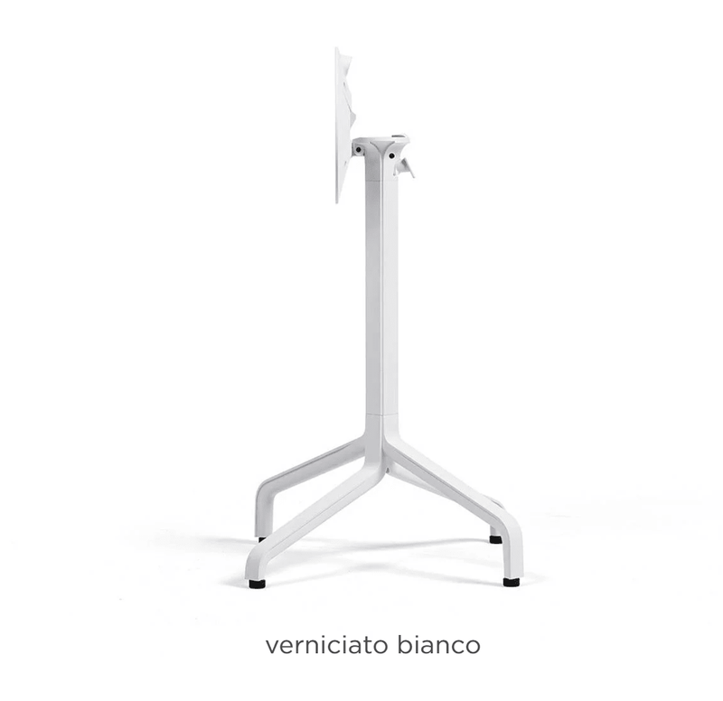 Load image into Gallery viewer, Base Frasca Mini Folding Table Base - Custom Wood DesignsNardi Base Frasca Mini Folding Table base in white, designed for outdoor Nardi tables, shown on a patio setting.Nardi Base Table24575217738775BiancoNo Treatment