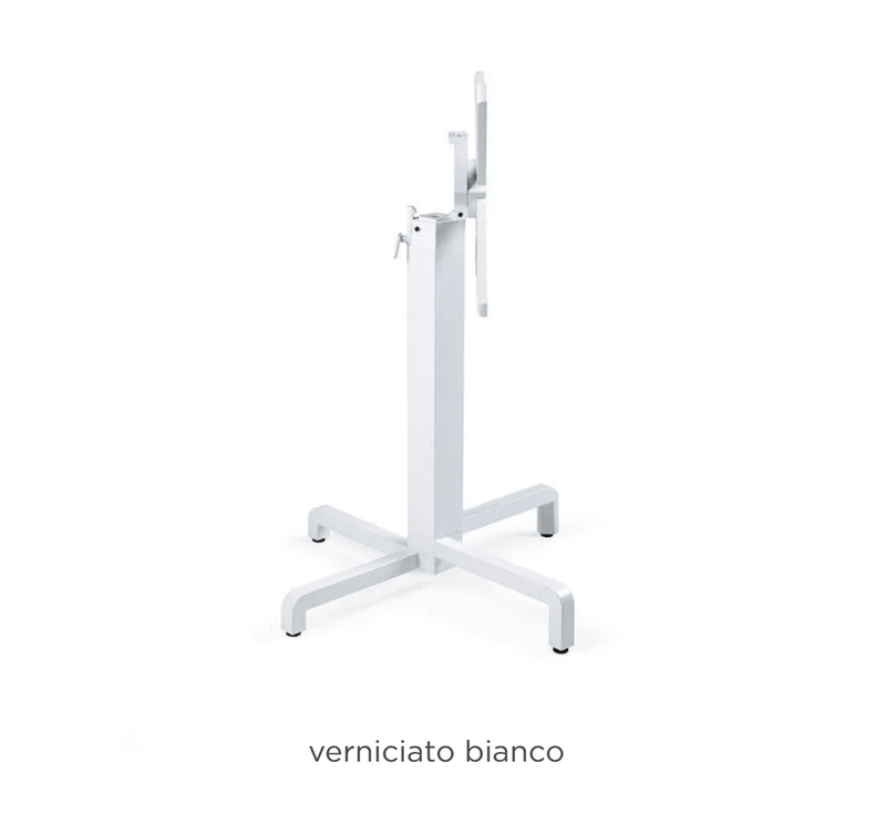 Load image into Gallery viewer, Base Ibisco Folding Table Bas - Custom Wood DesignsNardi Base Ibisco folding table with white metal legs, designed for outdoor use, shown in a close-up image.Nardi Base Table24575216724087BiancoNo Treatment