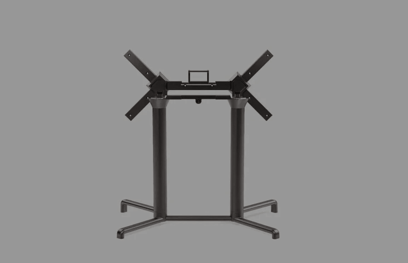 Load image into Gallery viewer, Base Scudo Double Folding Table Base - Custom Wood DesignsNardi Base Scudo double folding table leg for restaurant tables, sturdy metal construction with adjustable height.Nardi Base Table Leg24575212554199AntraciterNo Treatment