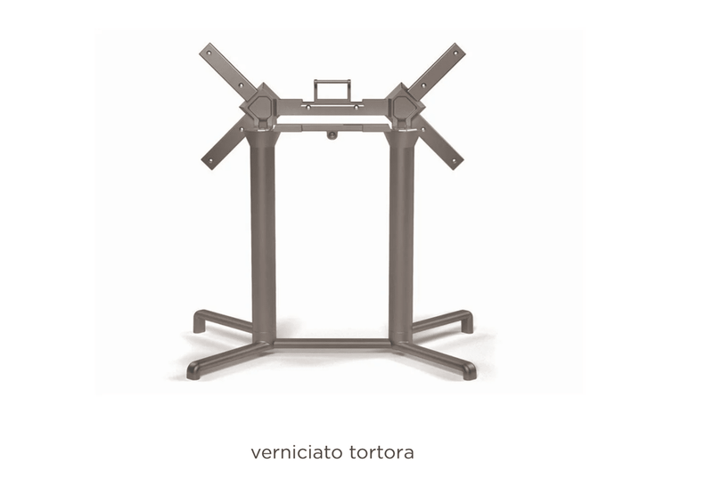 Load image into Gallery viewer, Base Scudo Double Folding Table Base - Custom Wood DesignsNardi Base Table Leg for double folding tables, tortora color, sturdy metal construction for restaurant use.Nardi Base Table Leg24575212188663TortoraNo Treatment