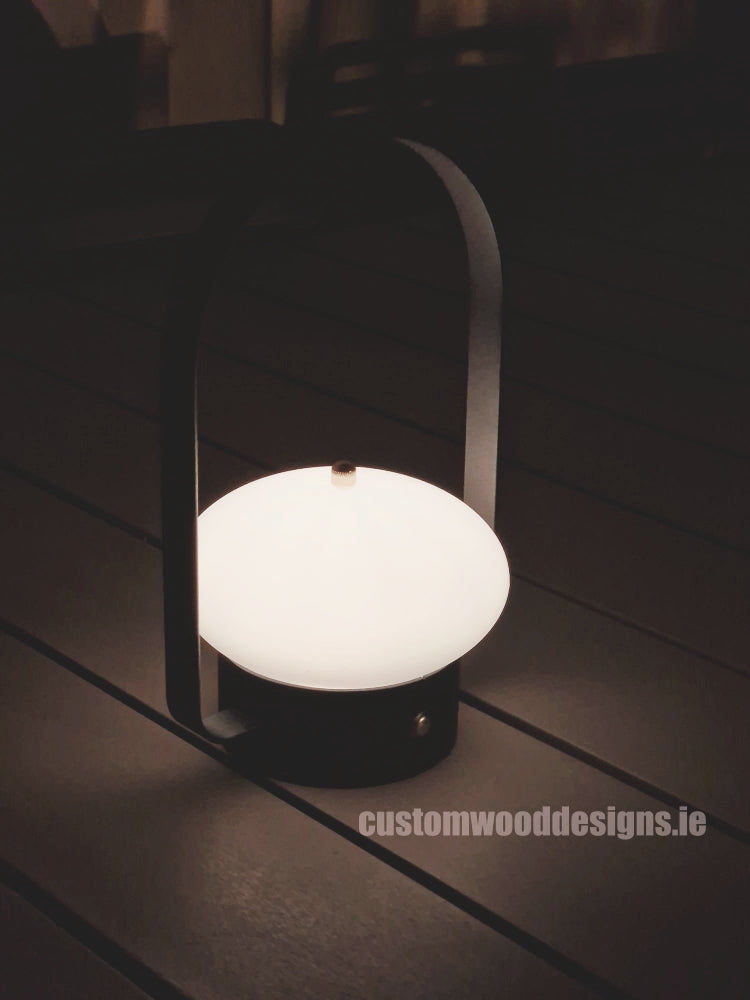 Load image into Gallery viewer, Cordless rechargeable LED table lamp for restaurant and hotel tables – available from Custom Wood Designs Ireland