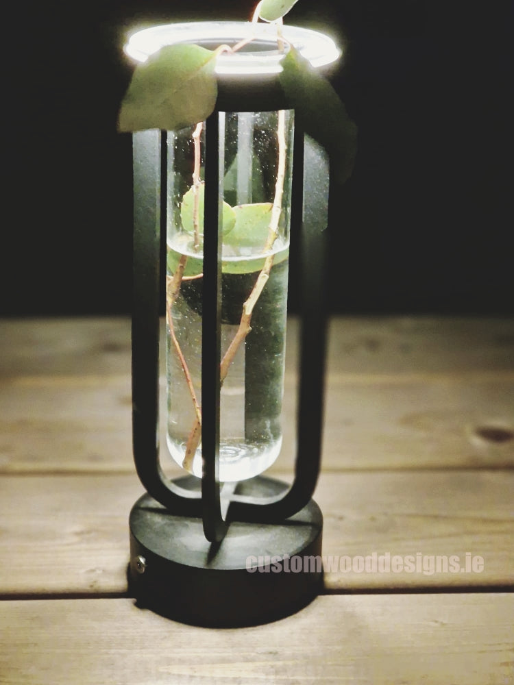 Load image into Gallery viewer, Cordless rechargeable LED table lamp in black for restaurant and hotel tables – available from Custom Wood Designs Ireland