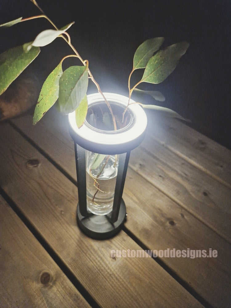 Load image into Gallery viewer, Cordless rechargeable LED table lamp in black for restaurant and hotel tables – available from Custom Wood Designs Ireland