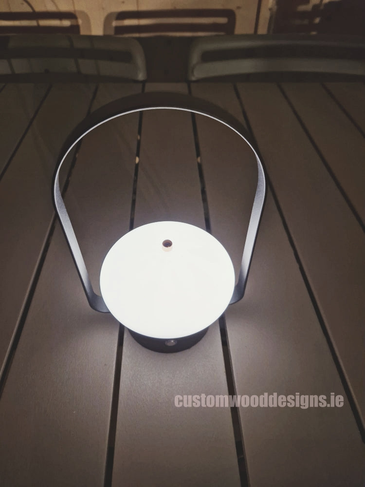 Load image into Gallery viewer, Cordless rechargeable LED table lamp for restaurant and hotel tables – available from Custom Wood Designs Ireland
