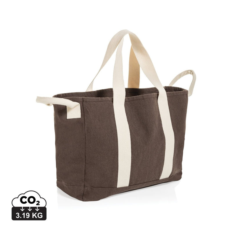 Load image into Gallery viewer, BEAU AWARE™ Beach bag 400gsm recycled canvas, with side hand - Custom Wood DesignsBeau Aware™ beach bag by XD Xclusive in 400gsm recycled canvas with side handle, stylish and eco-friendly travel tote.Bags & TravelP763.5509Recycled Canvasbrown