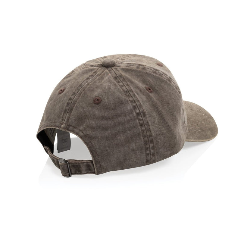 Load image into Gallery viewer, BEAU AWARE™ Washed 6 panel 270gsm cotton twill cap - Custom Wood DesignsBeau Aware™ washed 6-panel cotton twill cap by XD Xclusive, headwear with a curved brim and adjustable strap, in neutral tonesHeadwearP453.0409Recycled cotton,rPETbrown