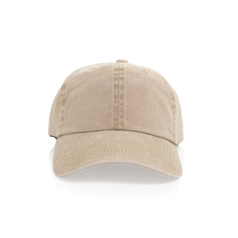 Load image into Gallery viewer, Beau Aware™ washed 6-panel cotton twill cap by XD Xclusive, featuring a classic headwear style and adjustable fit in natural cotton fabric.